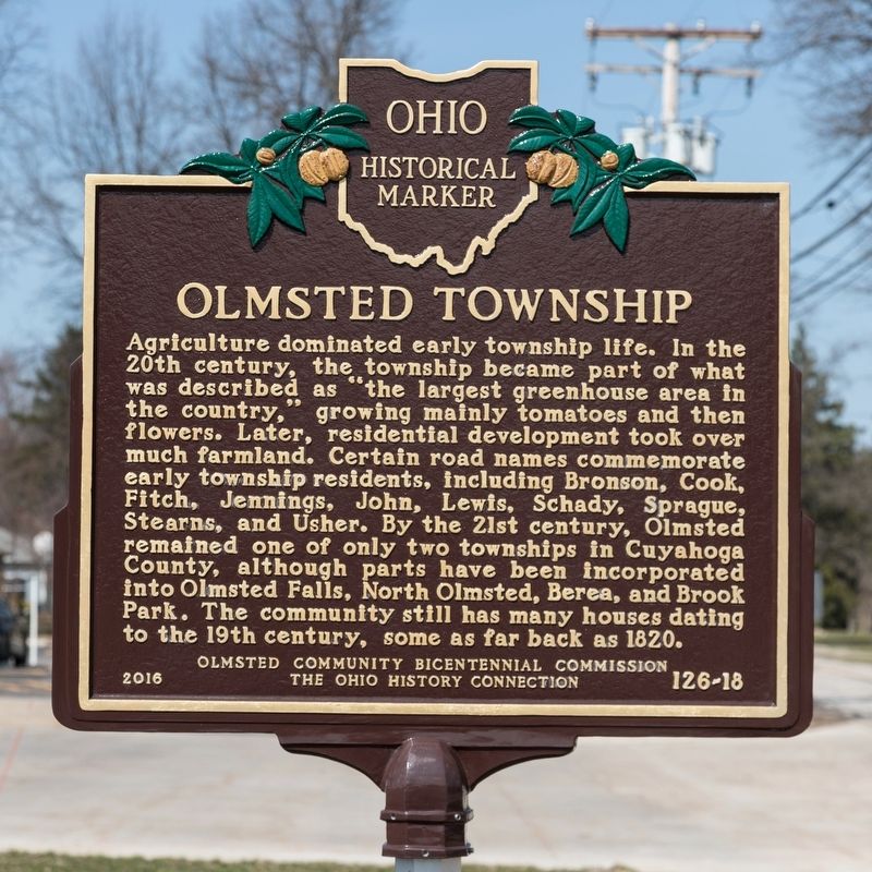 Olmsted Township side of marker image. Click for full size.