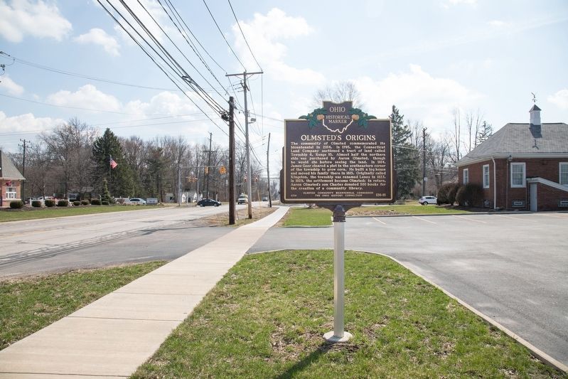 Olmsted’s Origins / Olmsted Township Marker image. Click for full size.