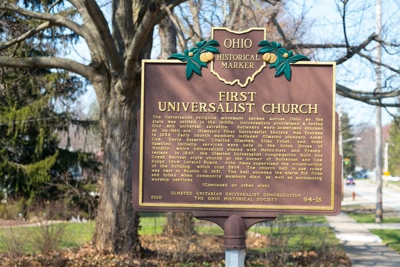 First Universalist Church Marker image. Click for full size.