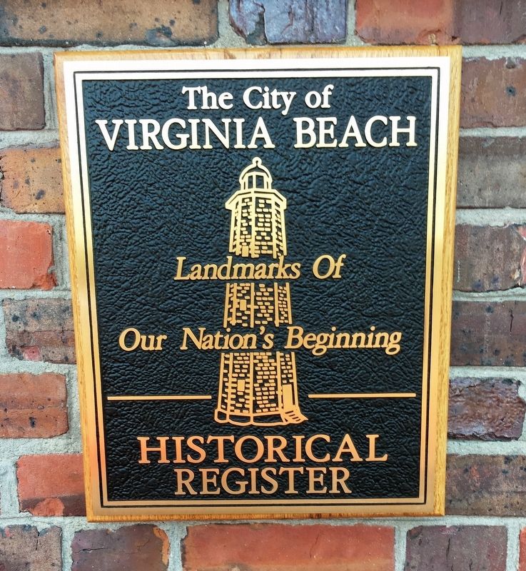 Virginia Beach Historical Register plaque image. Click for full size.