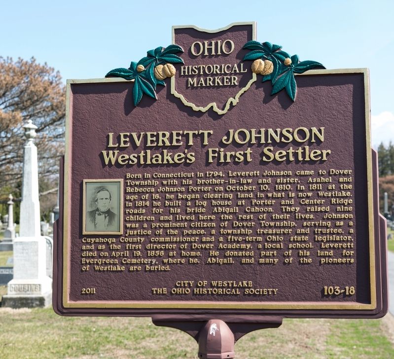 Leverett Johnson side of marker image. Click for full size.