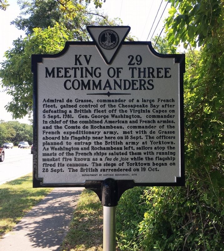 Meeting of Three Commanders Marker image. Click for full size.