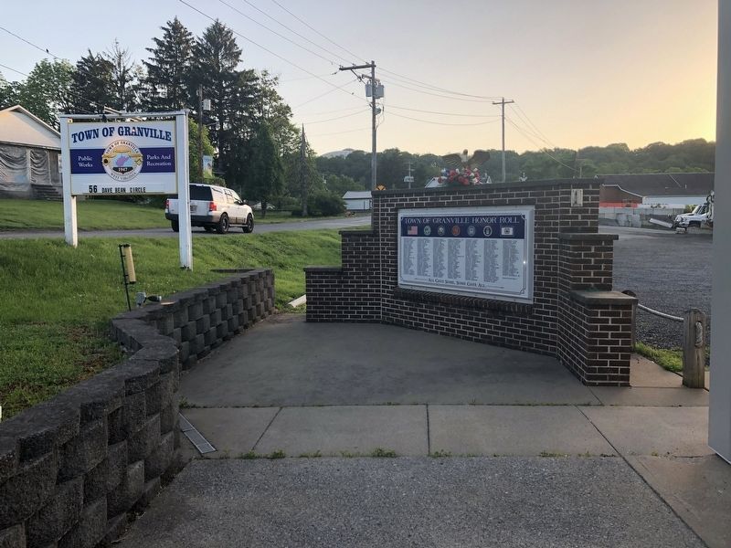 Town of Granville Honor Roll Marker image. Click for full size.