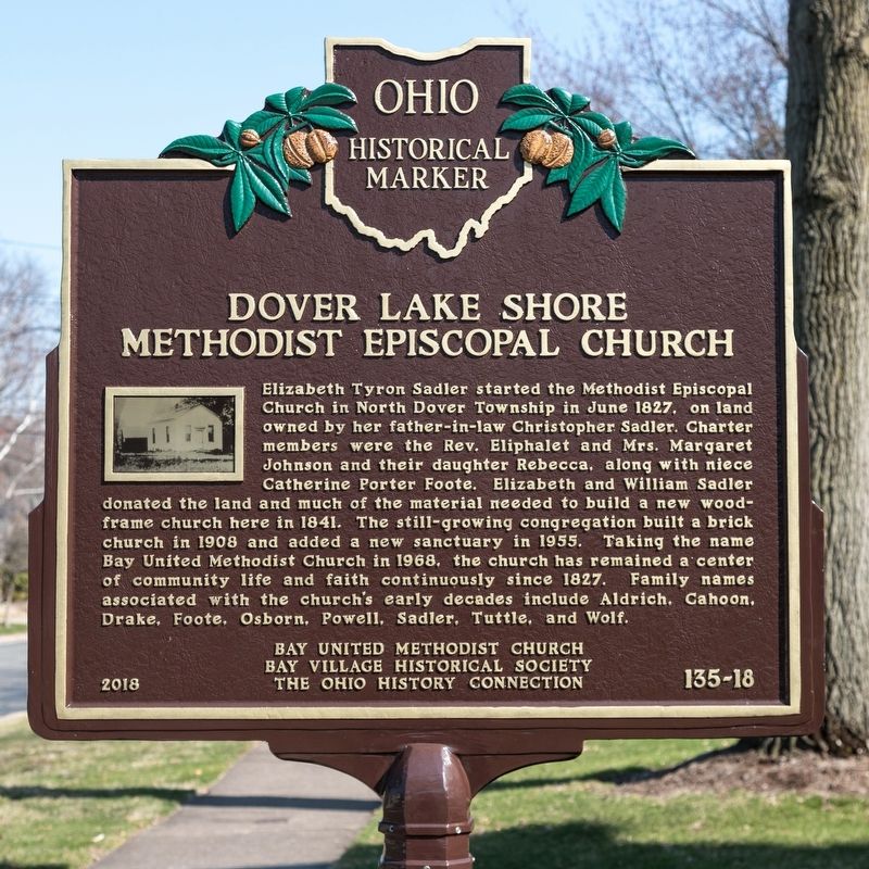 Dover Lake Shore Methodist Episcopal Church Marker image. Click for full size.