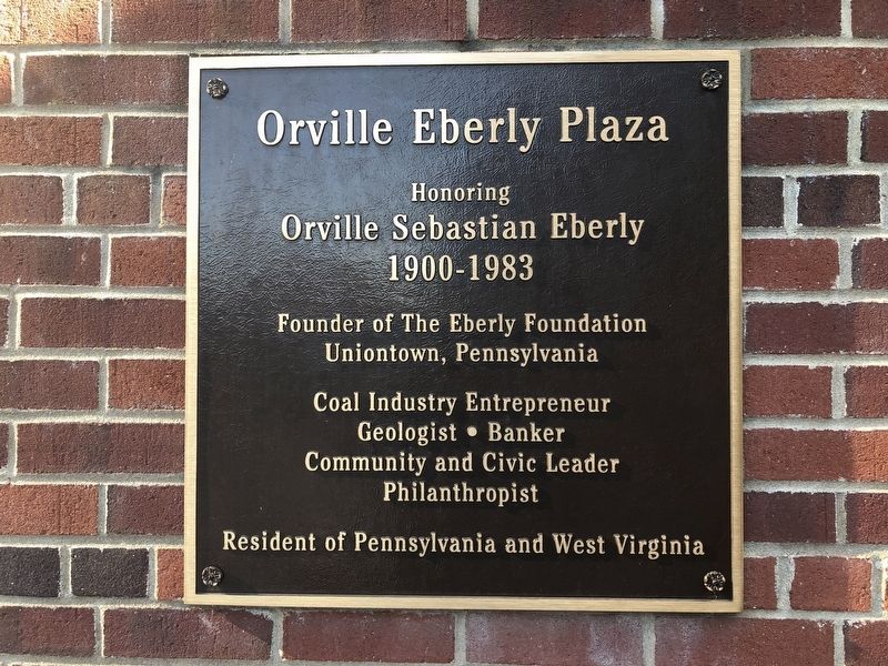 Orville Eberly Plaza Marker image. Click for full size.