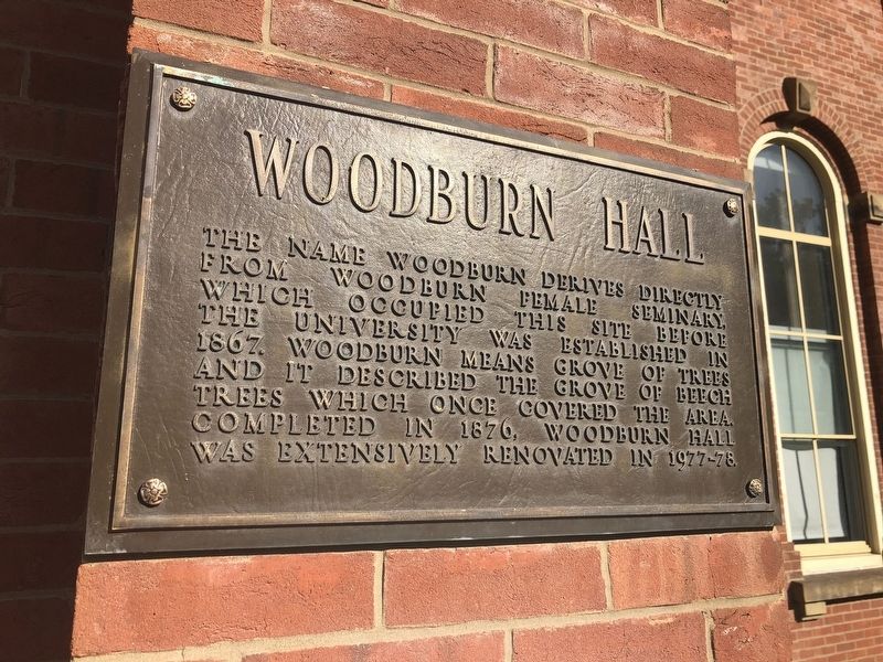 Woodburn Hall Marker image. Click for full size.