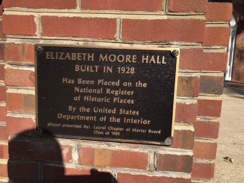 Elizabeth Moore Hall Marker image. Click for full size.