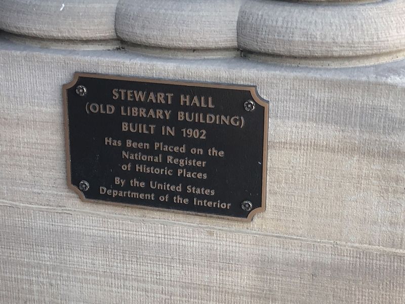 Stewart Hall Marker image. Click for full size.