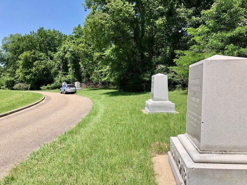 Illinois 103D Infantry Marker (2nd from right). image. Click for full size.