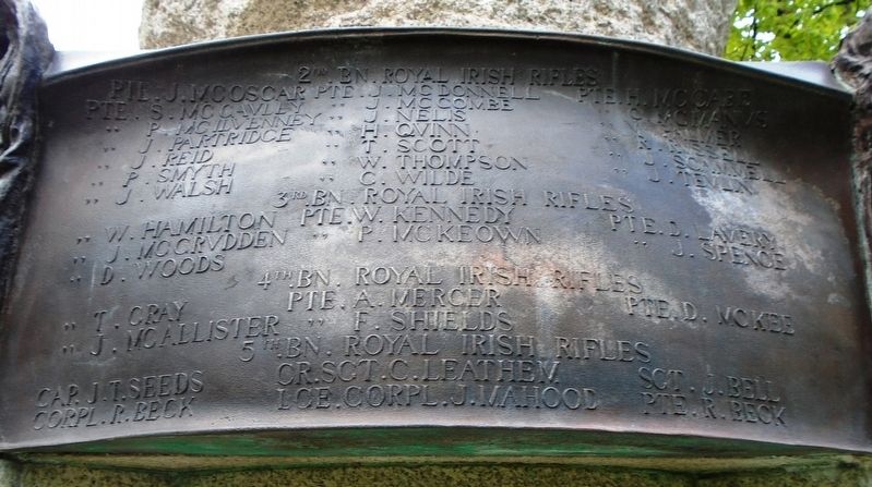 South African War Memorial Honored Dead image. Click for full size.