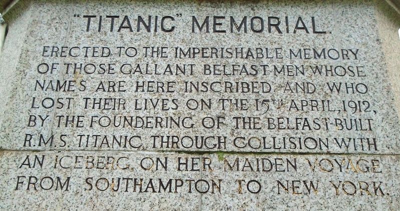 "Titanic" Memorial Dedication image. Click for full size.