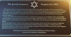 The Jewish Cemetery - Virginia City 1862 Marker image. Click for full size.