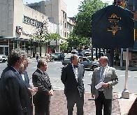 Marker dedication by the Jewish Am. Soc. for Hist. Pres. and the Pa. Hist. Museum and Comm image. Click for full size.
