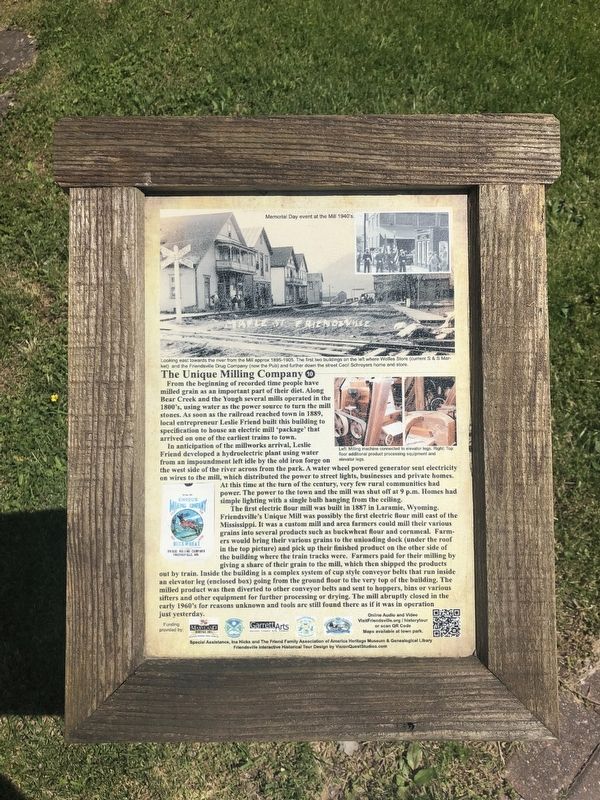The Unique Milling Company Marker image. Click for full size.