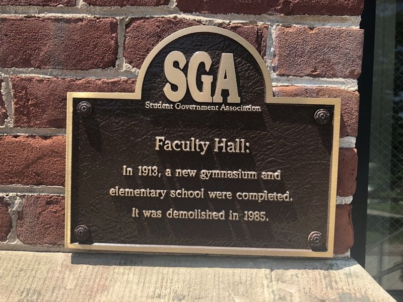 Faculty Hall Marker image. Click for full size.