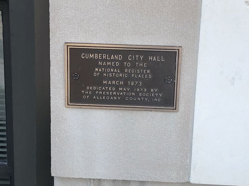 Cumberland City Hall Marker image. Click for full size.