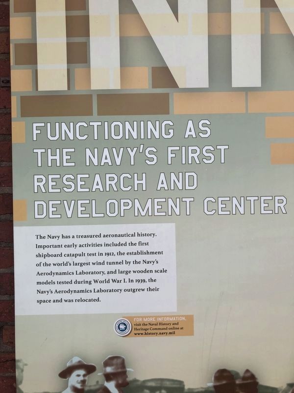 Functioning as the Navy's First Research and Development Center Marker. Click for full size. Functioning as the Navy's First Research and Development Center Marker image. Click for full size.