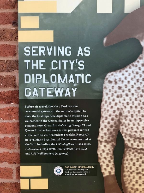 Serving as the City's Diplomatic Gateway Marker image. Click for full size.