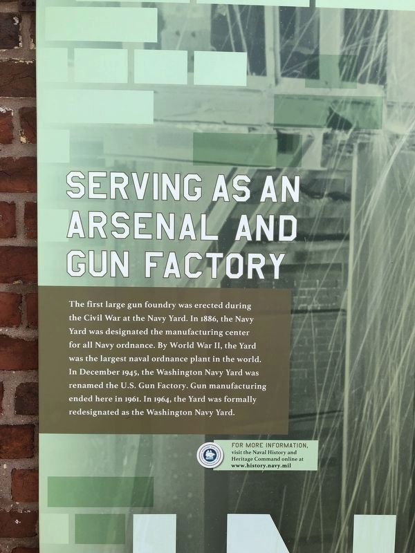Serving as an Arsenal and Gun Factory Marker image. Click for full size.