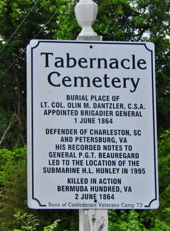 Tabernacle Cemetery Marker image. Click for full size.