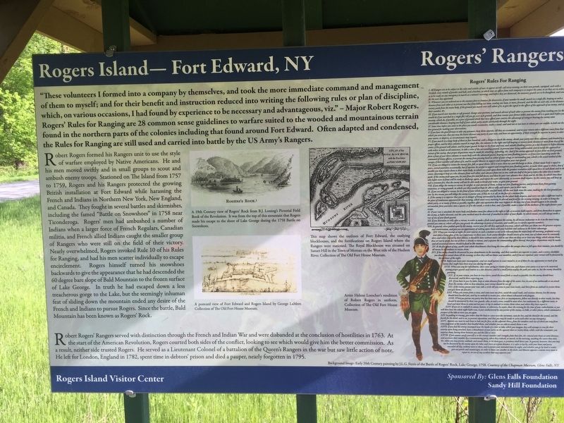 Rogers Island -- Fort Edward, NY Marker image. Click for full size.