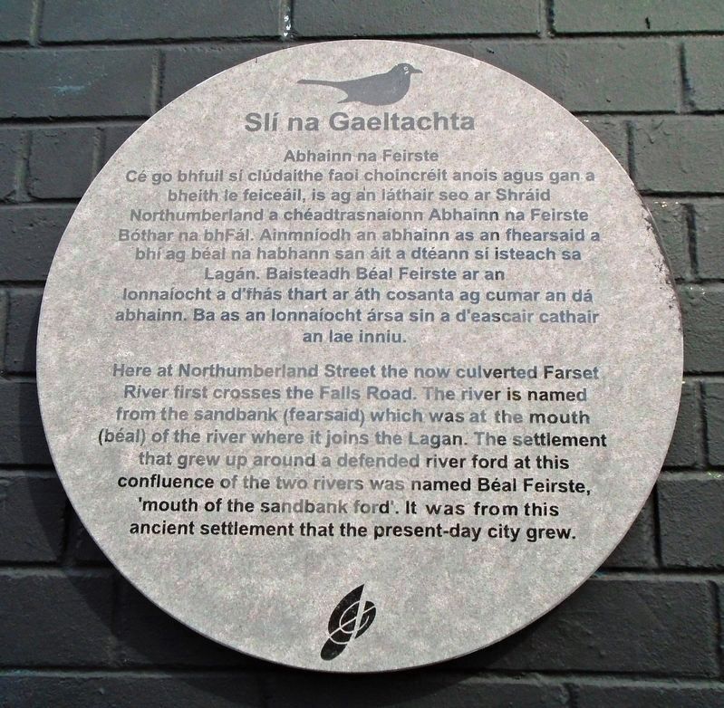 Abhainn na Feirste / River Belfast Marker. Click for full size. Abhainn na Feirste / River Belfast Marker image. Click for full size.