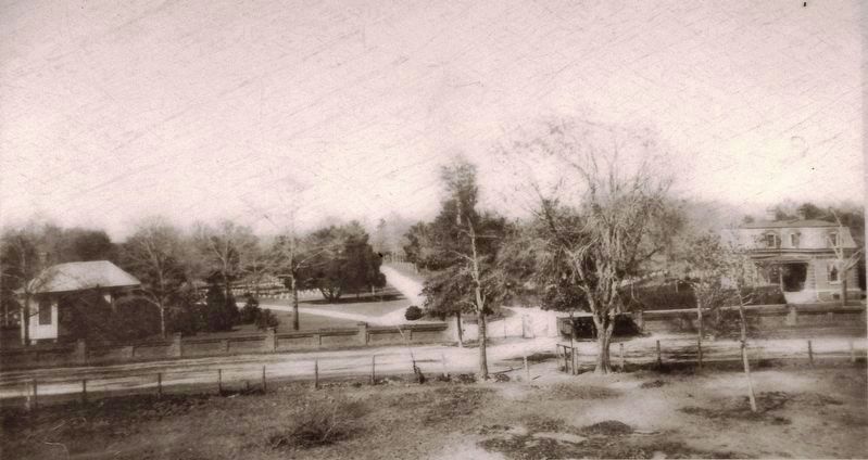 Marker detail: Cemetery entrance, 1904 image. Click for full size.