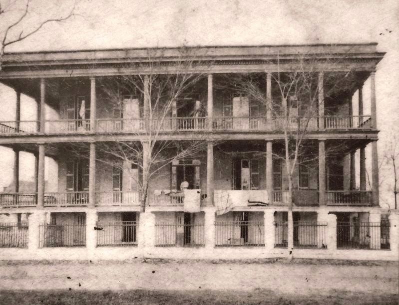 Marker detail: Union Hospital No. 7 at Beaufort, c. 1865 image. Click for full size.