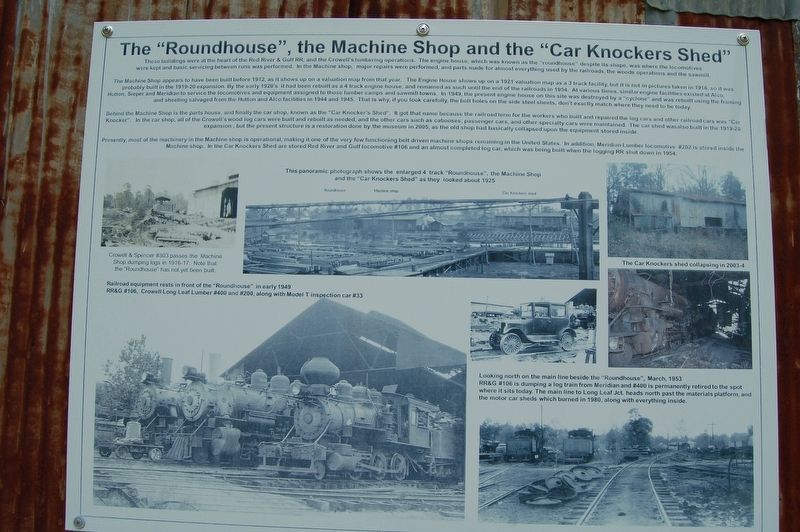The "Roundhouse", The Machine Shop and the "Car Knockers" Marker. Click for full size. The "Roundhouse", The Machine Shop and the "Car Knockers" Marker image. Click for full size.