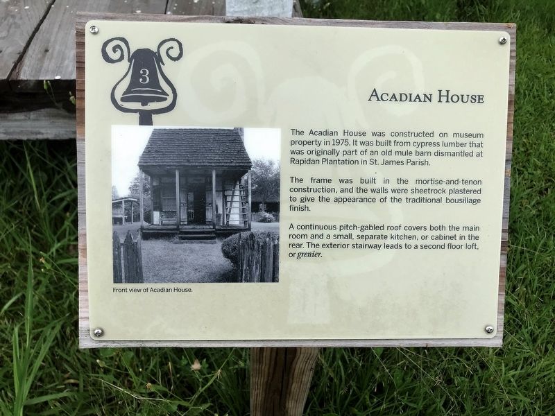 Acadian House Marker image. Click for full size.