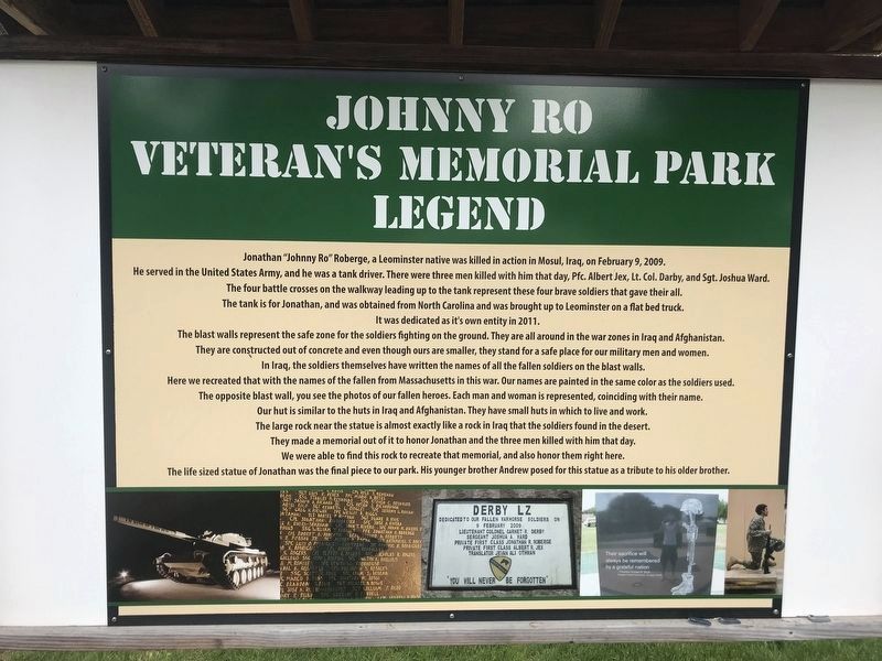 Johnny Ro Veterans Memorial Park Marker image. Click for full size.