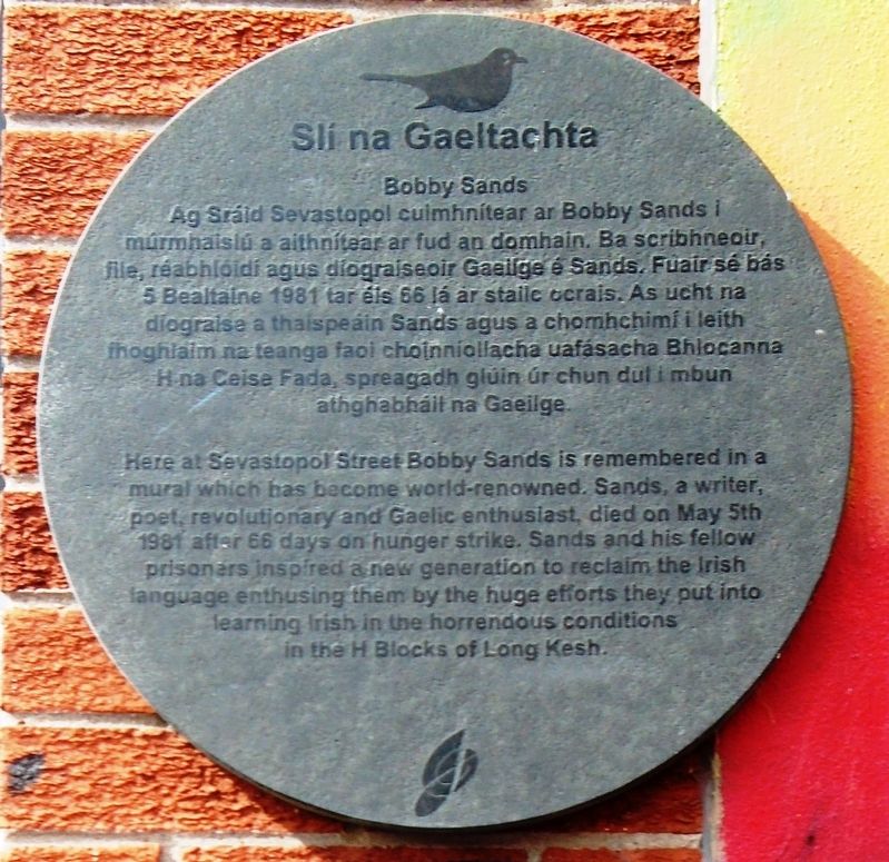 Bobby Sands Marker. Click for full size. Bobby Sands Marker image. Click for full size.