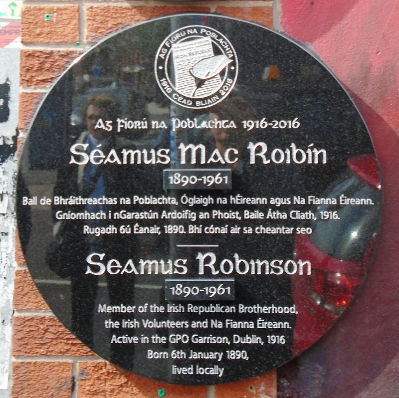 Séamus Mac Roibín / Seamus Robinson Marker image. Click for full size.