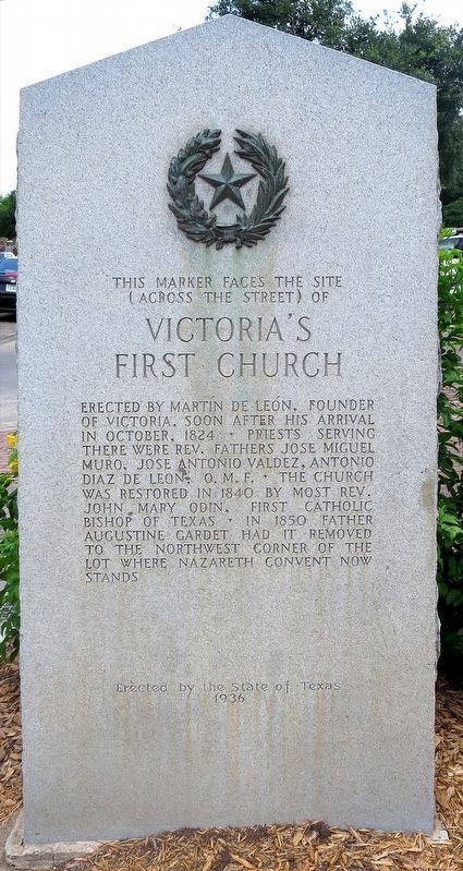 Site of Victoria's First Church Marker image. Click for full size.