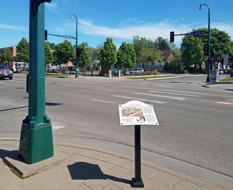 View of marker at the northwest corner of E. Lake St. and 31st Ave. S. image. Click for full size.
