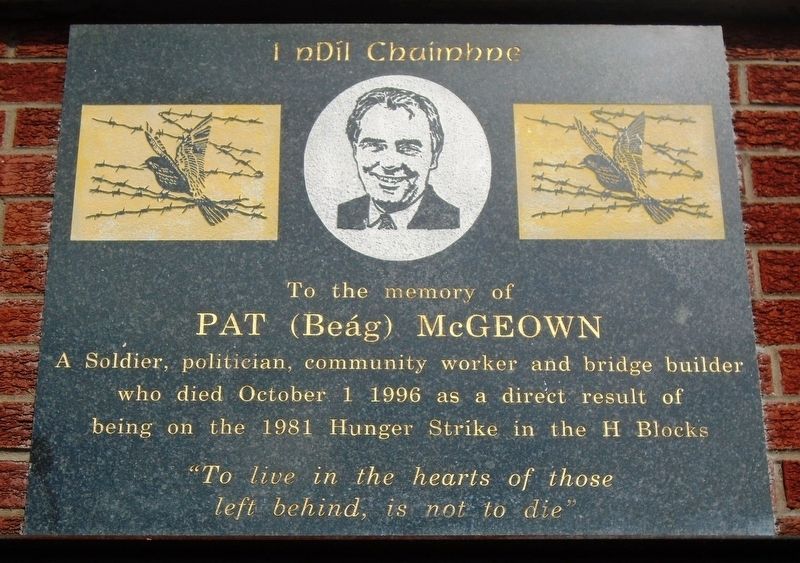 Pat (Beág) McGeown Marker image. Click for full size.