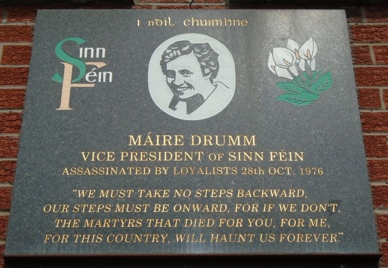 Máire Drumm Marker. Click for full size. Máire Drumm Marker image. Click for full size.