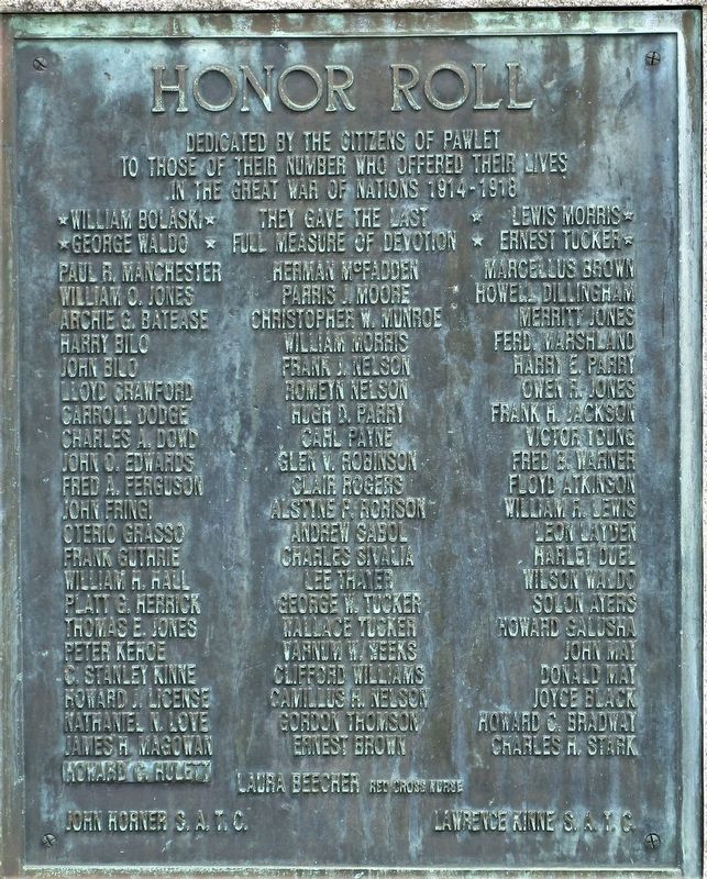 Honor Roll Marker image. Click for full size.