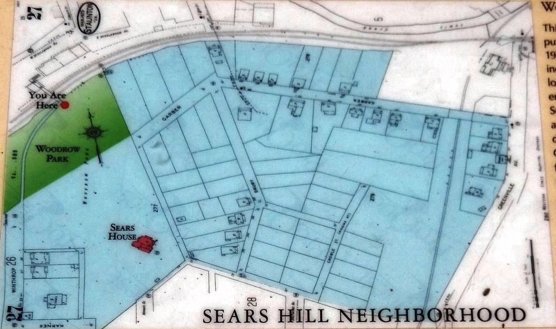 Marker detail: Staunton, Va. Sanborn Map from March 1929 image. Click for full size.