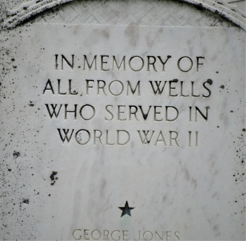 Wells World War II Memorial image. Click for full size.