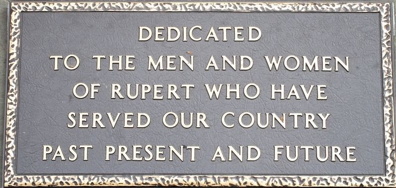 West Rupert Veterans Memorial image. Click for full size.