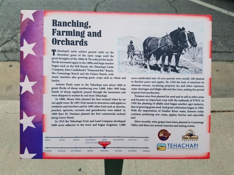 Ranching, Farming and Orchards Marker image. Click for full size.