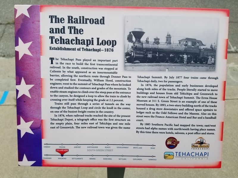 The Railroad and the Tehachapi Loop Marker image. Click for full size.