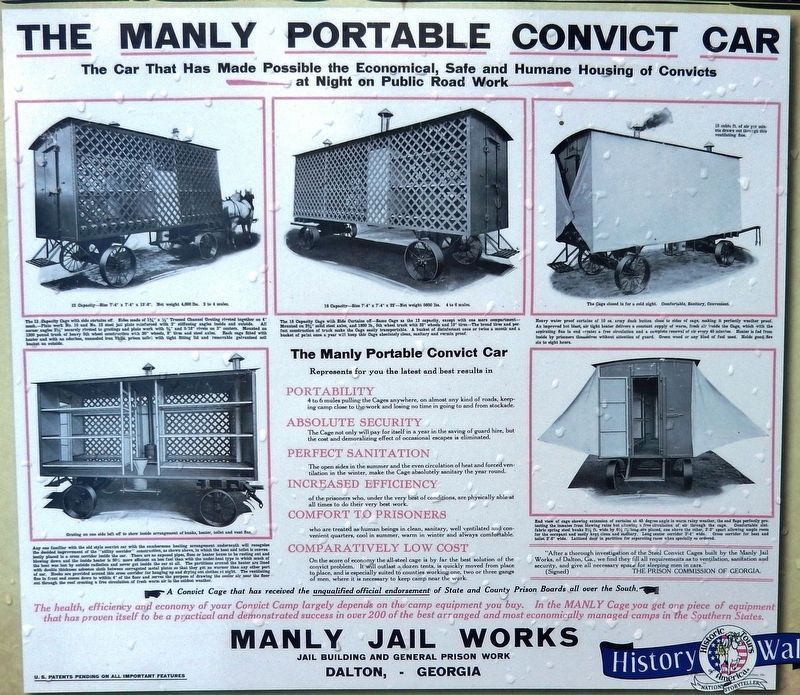 Marker detail: Manley Portable Convict Car image. Click for full size.