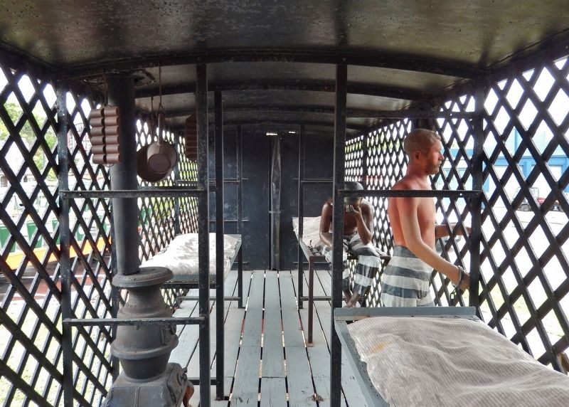 The Manly Portable Convict Car (<i>interior view</i>). Click for full size. The Manly Portable Convict Car (<i>interior view</i>) image. Click for full size.