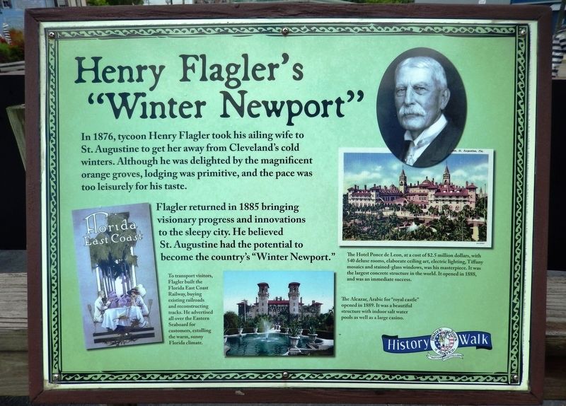 Henry Flagler's "Winter Newport" Marker image. Click for full size.