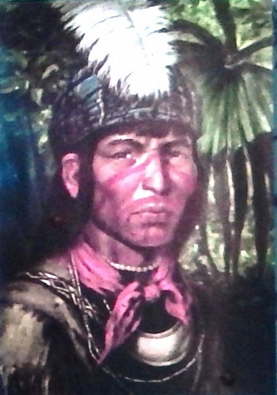 Marker detail: Seminole Chief Coacoochee image. Click for full size.