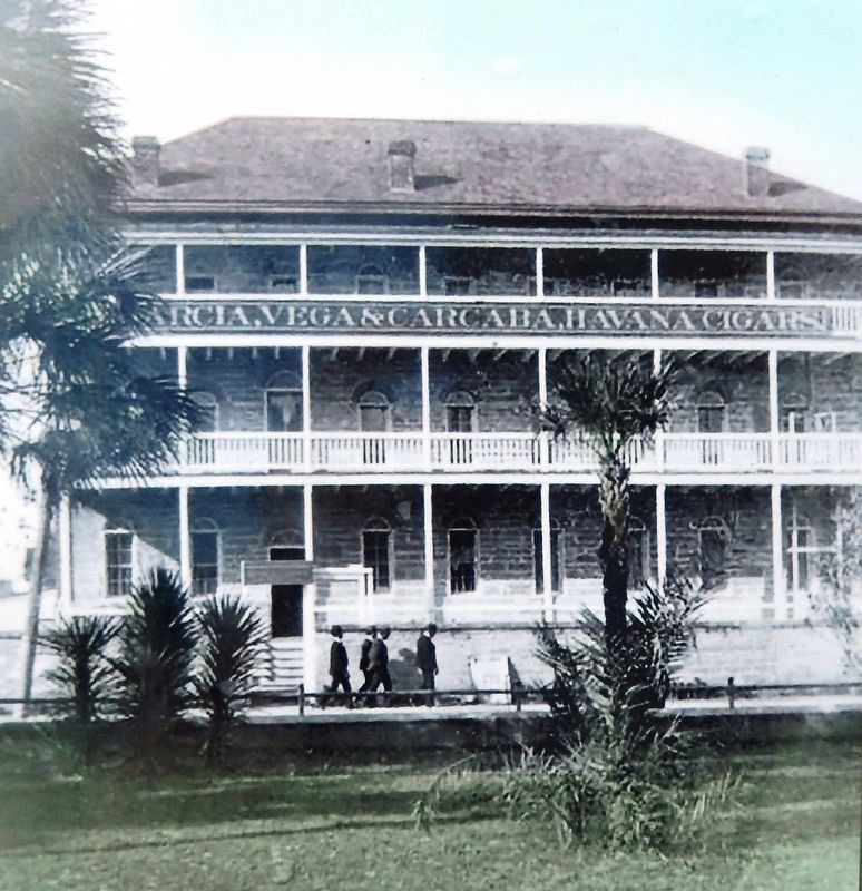 Marker detail: Garcia, Vega & Carcaba Havana Cigars building, St. Augustine, Florida 1902 image. Click for full size.