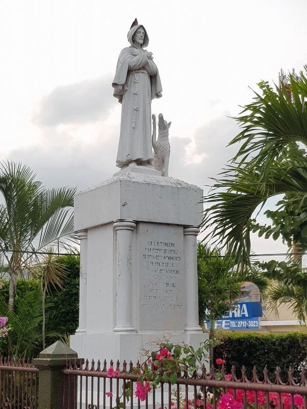 A nearby statue of Saint Francis of Assisi image. Click for full size.