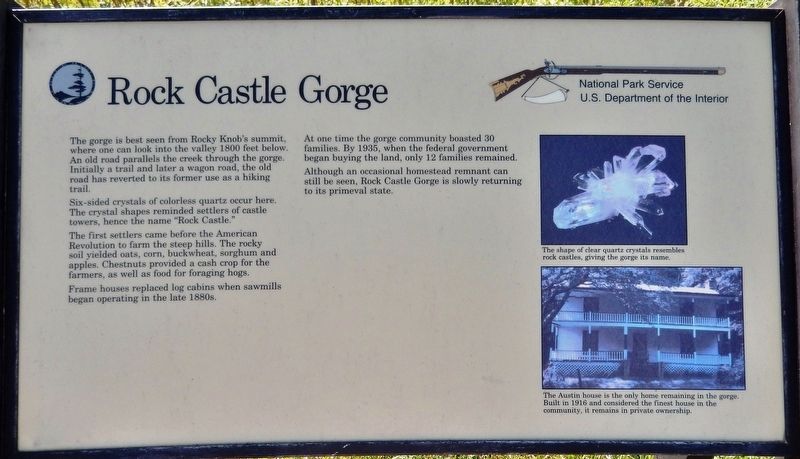Rock Castle Gorge Marker image. Click for full size.
